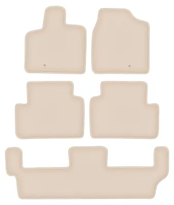 Produktbild von DURBAN Beige Velours-Fußmatten-Set für Chrysler Town&Country IV 7-Sitzer (2008-2016)