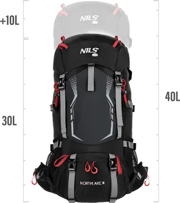 Image de Sac à dos de randonnée NILS Camp NC1993 Northlake 30L + 10L noir