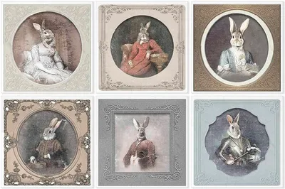 Zdjęcie produktu dla Zestaw papierów ryżowych - ITD - RSM032 - zające