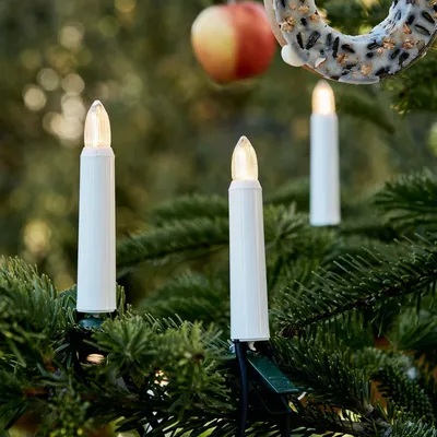 Produktbild von Lichterkette Weihnachtsbaum LED Filament, außen 20 teilig,  Germany, Riffelkerzen 842500