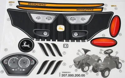 Productafbeelding van Stickervel Minitrac John Deere (2012)