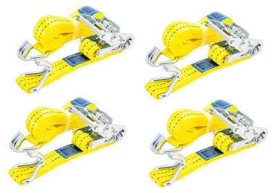 Obrázek produktu pro Sada čtyř žlutých přepravních pásů  4m/35mm/2t s napínákem