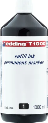 Produktbild von Nachfülltinte edding T 1000 für edding Permanentmarker 1000ml schwarz Packung mit 6 Stück