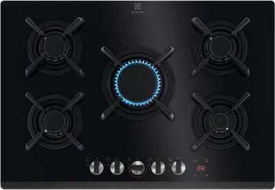 Produktbild von Electrolux KGG753753K, Schwarz, Integriert, 75 cm, Gaskochfeld, Glas, 5 Zone(n)