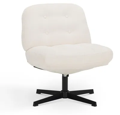 Image de Chaise de bureau COLAMY, avec une large assise en mousse à mémoire de forme, un grand confort d'assise et un soutien optimal, idéale pour le bureau et le télétravail, couleur blanche