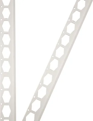 Produktbild von ProfileXXL PVC Abschlussprofil, Abschlussleiste, Kantenschutz 2,5m Weiß 25 x 8mm Putzschienen aus hart PVC, für Innen- & Außenputz