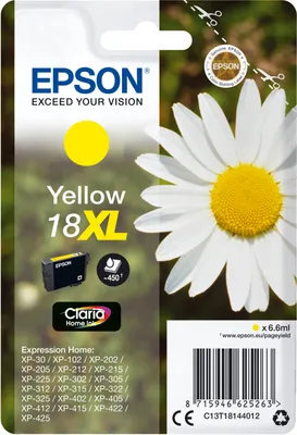 Immagine prodotto di Epson Daisy Cartuccia Margherita Giallo Inchiostri Claria Home 18XL