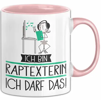 Produktbild von Geschenk für Raptexterin Tasse Lustige Geschenkidee Geburtstag Ich Bin Raptexterin Ich Darf Das (Rosa)