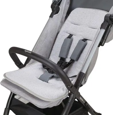 Productafbeelding van Zachte universele stoelverkleiner voor pasgeborenen - 100% katoen, grijs