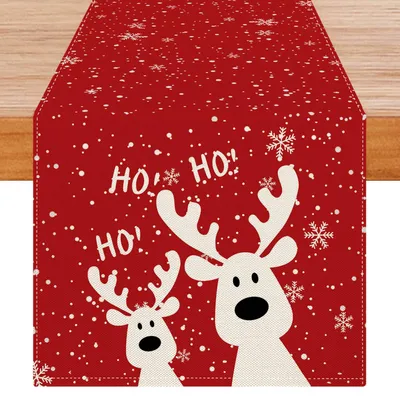 Tischläufer Weihnachten Rentier 40 x 240 cm Polyester