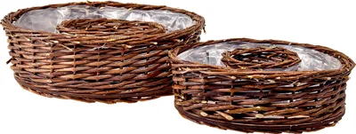 Produktbild von Rustikale Deko Pflanzringe aus Geflecht für Zimmerpflanzen und Blumen