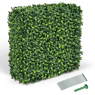 Immagine prodotto di Pannello decorativo a parete con piante artificiali - Fiori artificiali - Parete verde decorativa - Divisorio per ambienti - Piante artificiali per interni ed esterni