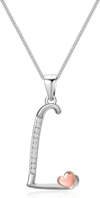 Produktbild von Mesovor Initiale Kette Silber 925 Zirkonia Buchstabe Halskette Damen Mädchen