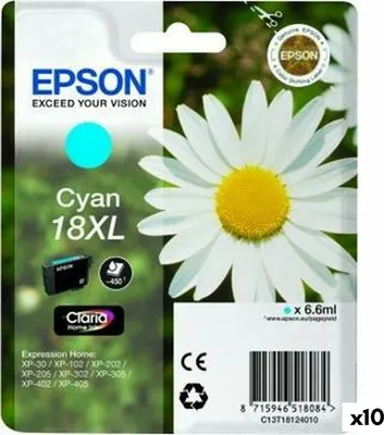 Image de Cartouche d'encre Epson T1812 cyan Paquet de 10 pièces