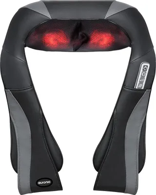 Produktbild von Auronic Shiatsu Massagekissen - Elektrisches Nackenmassagegerät - Infrarot - Nacken- und Schultermassagegerät - Massagegeräte - Schwarz/Grau