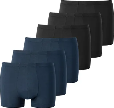 Produktbild von UNCOVER by SCHIESSER Herren Boxershorts, 6er Pack - UNCOVER Baumwolle, Shorts, Single Jersey Schwarz/Dunkelblau L