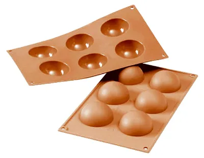 Produktbild von SILIKOMART Muffinbackform Halbkugel 6er Ø6cm H 3cm Silikon