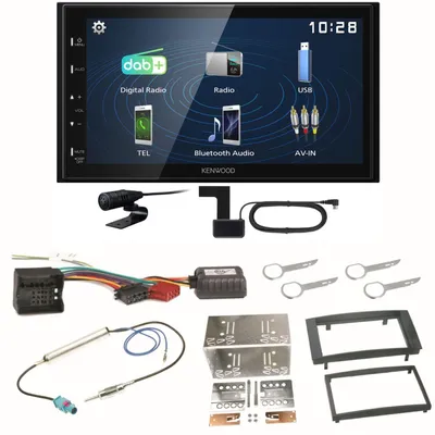 Produktbild von Kenwood DMX129DAB DAB+ Bluetooth USB Einbauset für T5 2003-2015 Multivan