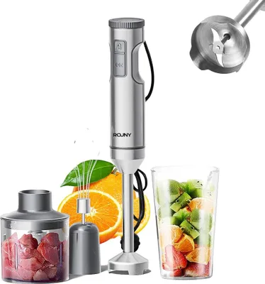 Obrázek produktu pro Ruční mixér, 14 rychlostí, funkce 4 v 1, světle šedý, EU zástrčka, 4 v 1