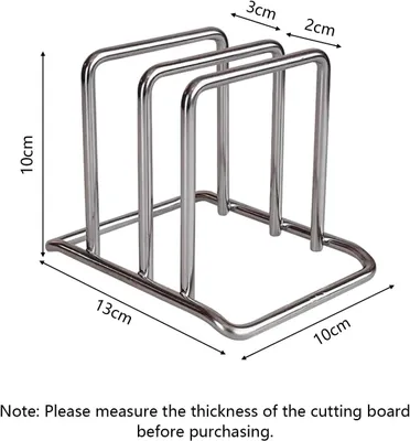 Produktbild von Schneidebrett Halter Edelstahl Schneidebrettständer Metall Schneidebrett-Rack Topfpfannendeckel-Halter Brettchen Halterung Organizer Küche Pfannendeckelhalter für Schneidebretter