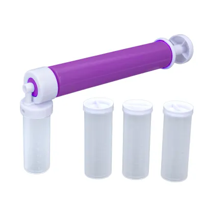 Image de Poudreuse manuelle multifonction en plastique pour colorer les gâteaux, idéale pour la pâtisserie et la décoration de desserts. Couleur : violet