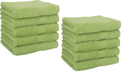 Produktbild von Betz Premium Seiftücher Set 10-teilig – 10× Seiftuch 30×30 cm, 100% Baumwolle 470 g/m², weich & saugstark, ® Farbe avocadogrün