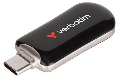 Obrázok produktu pre Verbatim 30226, 256 GB, USB Typ-C, 3.2 Gen 1 (3.1 Gen 1), 100 MB/s, Bez krytu konektora, Čierna