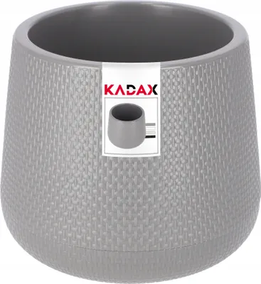 Obrázek produktu pro Plastový květináč KADAX "Peri", květináč s podšálkem v sadě, květináč, 13 cm, šedý