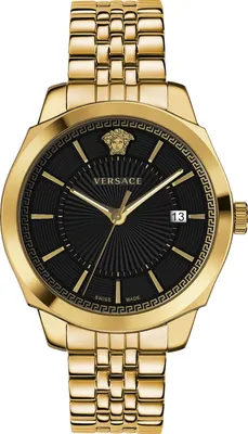 Produktbild von Versace VEV901723 Icon Classic schwarz gold Edelstahl Armband Uhr Herren NEU