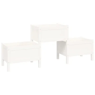 Immagine prodotto di vidaXL Fioriera bianca 178,5x44x75 cm in legno di pino massiccio