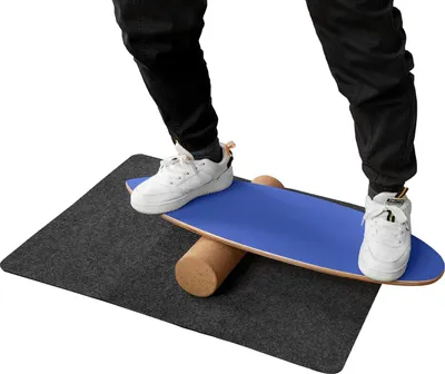 Produktbild von GOPLUS rutschfestes Balance Board aus Holz, Gleichgewichtsboard für zuhause, inkl. Korkrolle, Balancebrett mit 8 hochwertigen gepressten Holzschichten