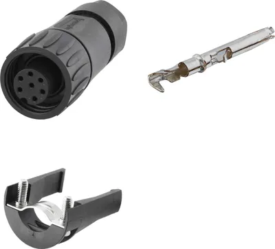 Produktbild von Amphenol SET-RD24-KSG Kabelstecker, inkl. Zugentlastung und Kontakte gerade Buchse Crimpanschluss, Polzahl 6+PE