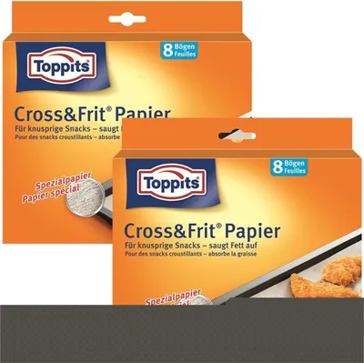 Produktbild von Toppits® Cross & Frit Papier Back-Spezialpapier Snackpapier 8 Bögen ( 2er Pack