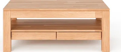 Produktbild von Couchtisch Bergen, Breite 110 cm mit 2 Schubkasten, Massivholz, Wohnzimmer
