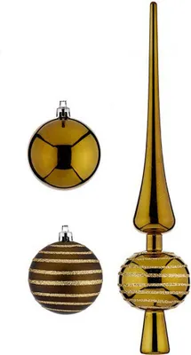 Produktbild von Weihnachtsschmuck 19 Stücke Dekoration zum Aufhängen grün PVC
