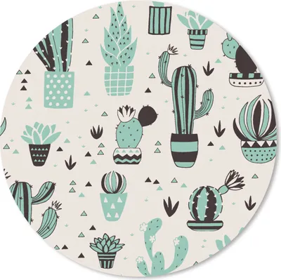 Produktbild von MuchoWow® Mauspad Mousepad Muster - Kaktus - Topf 20x20 cm - Mousepads - Maus Mat - Pad - Mausunterlage - Schreibtischmatte