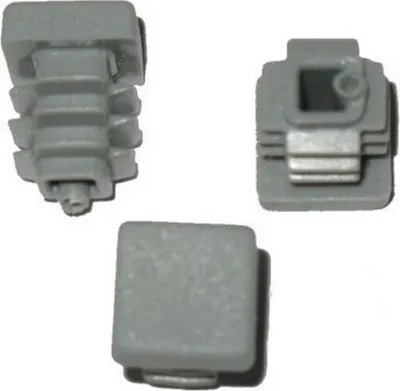 Produktbild von 50 x Lamellenstopfen Vierkantrohrstopfen 10 x 10 mm (Außen) Stopfen GRAU