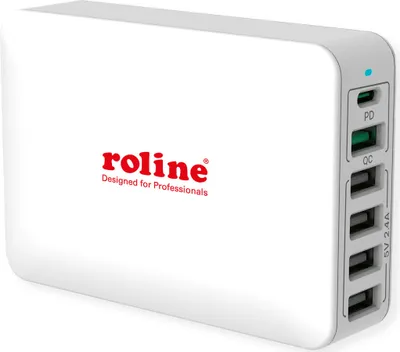 Produktbild von ROLINE USB Charger, 6 Port (4x USB-A, 1x USB-C, 1x USB-A QC3.0), max. 60W