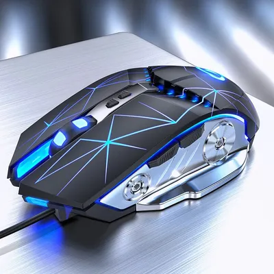 Image de G3PRO Gaming Mouse 3200DPI Souris silencieuse réglable optique LED Câble USB Souris d'ordinateur portable, Galaxis Noir