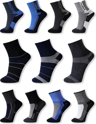 Produktbild von 6 - 12 Paar Sport Socken Tennis Herren Damen Kurzsocken Baumwolle | B57&B58B59 - 39-42 - 12er Pack