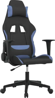 Produktbild von Gaming-Stuhl Schwarz und Blau Stoff