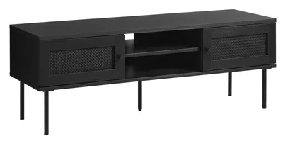 Produktbild von TV-Board "PENSACOLA" aus Eiche-Nachbildung in schwarz. Abmessungen (B/H/T) 120x43x40 cm