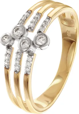 GLIZZ GL8754 Damenring Gold 333/8K Bicolor mit Zirkonia 1
