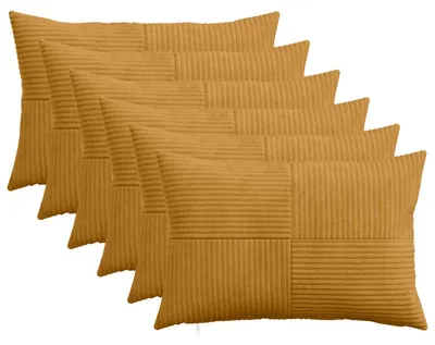 Produktbild von vidaXL Kissenbezug 6 pcs ALMELO Gelb 50 x 70 cm Cord