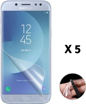 Produktbild von Displayschutzfolie für Samsung Galaxy J3 2017 J330 [5 Stück] Flexible Transparent Plastik Screen Protector Film Phonillico®