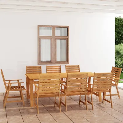 Produktbild von Möbel 9-tlg. Garten-Essgruppe Massivholz Akazie  - Balkonmöbel 3057847