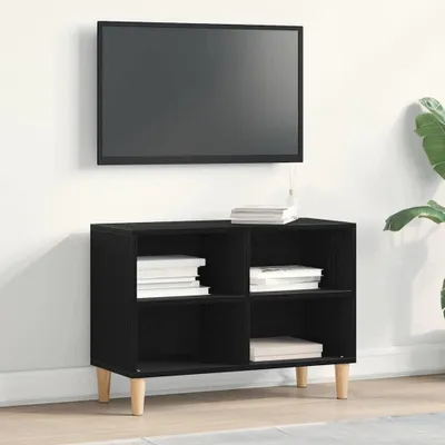 Obrázok produktu pre Maison Exclusive – TV skrinka, 69,5 x 30 x 50 cm, čierna, vzhľad dubového dreva, drevotrieska