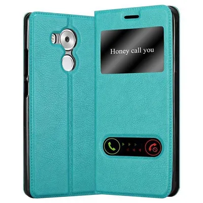 Immagine prodotto di Cadorabo custodia protettiva per Huawei MATE 8 in turchese custodia per telefono cellulare custodia a libro cover case