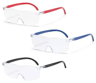 Zdjęcie produktu dla Okulary powiększające 300% do czytania dla seniorów zestaw 3 sztuk