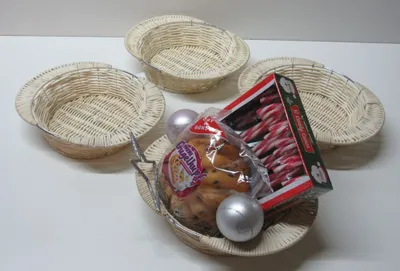 Produktbild von 4er Set kleiner Präsentkorb leer Geschenkekorb Brotkorb